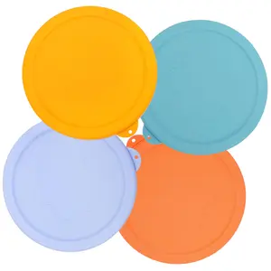 4 Cup Round Silicone Replacement Lids For Pyrex 7201-pc Glass  Pack Storage Cover Microwave & Dishwasher Freezer Safe (container Not Included)