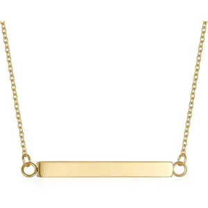 Horizontal Bar Urn Necklace For Ashes For Women Girls Stainless Steel Cremation Pendant Can Put Name/Date/Words Memorial Jewelry Keepsake Gifts