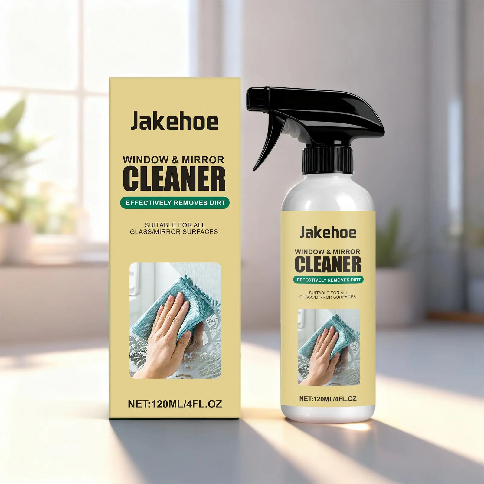 Mirror Cleaning Spray, Multi-Purpose Effective Stain Remover, Suitable for Common Glass Mirror Surfaces, Household Cleaning Essential