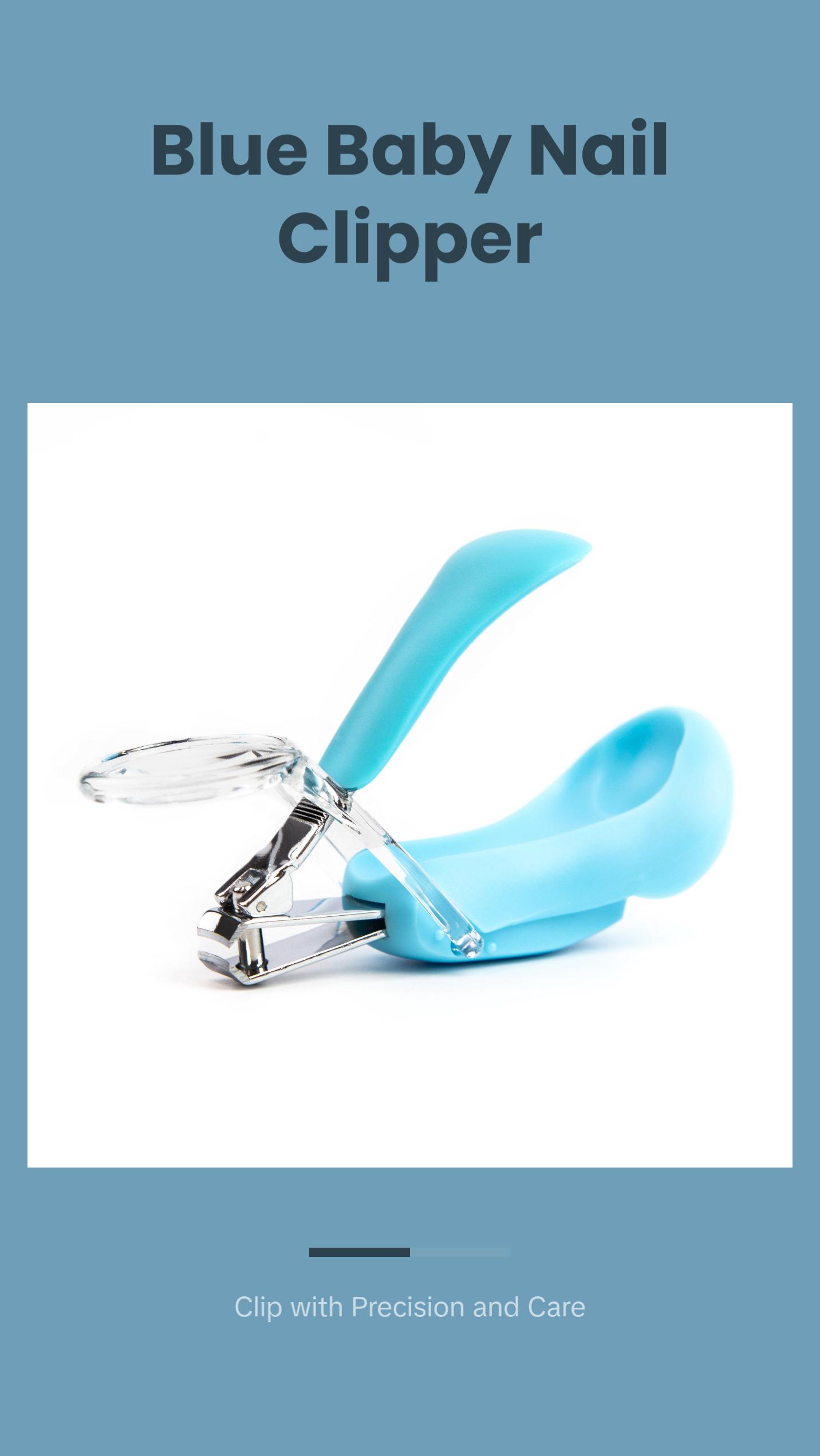 Primo Passi Blue Baby Nail Clipper With Magnifier - Ideal for Trimming and Grooming Babies' Nails