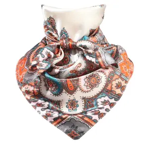 35" Square Head Scarves Large Scarfs Hair Bandana Head Kerchief Neck Scarf Sleeping Wraps for Women