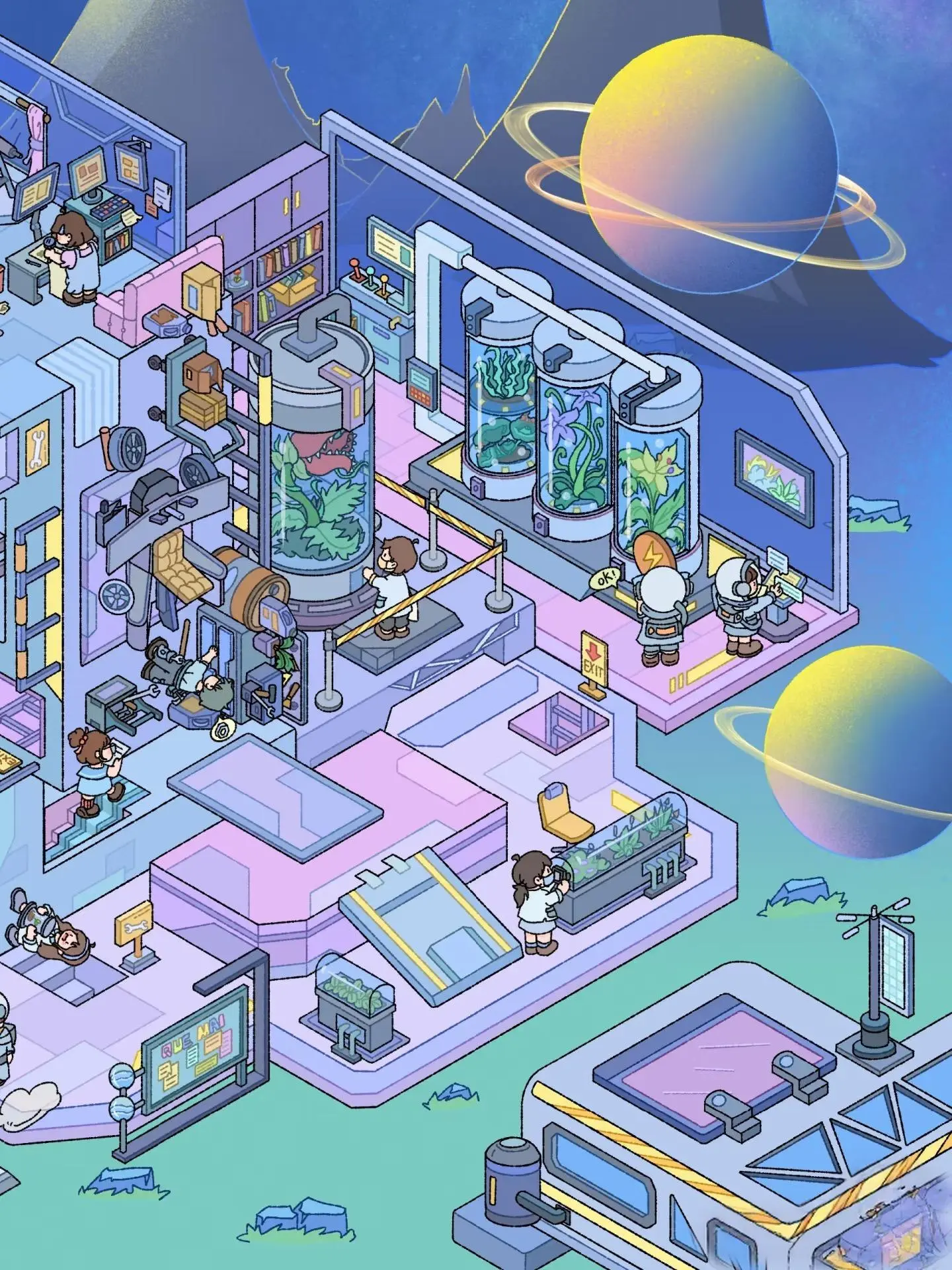 Whimora™ Fun Scene Stickers — Space Research Institute