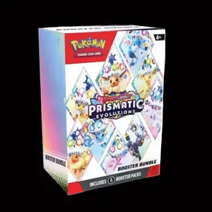 Pokemon TCG Prismatic Evolutions Sealed Booster Bundle - 6 Booster Packs, Includes Surging Sparks, Level 2 Play, English Collection Cards