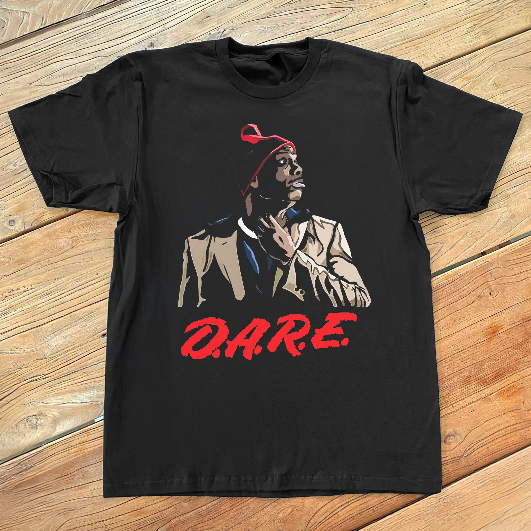 D.A.R.E Biggums Black T-Shirt Unisex Fashion Clothing for Men & Women