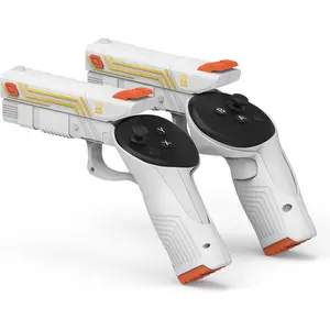 VR G-un Stock Attachment Compatible with Meta/Oculus Quest 3S/Quest 3 Accessories, Weighted P-istoI Grip Enhance FPS  Experience Holding Feel, VR Accessories for Anti Slip Handle Shell Cover