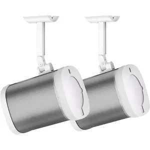 notiela Pair of Angle Adjustable Speaker Wall Mount for Sonos One, One SL, Play 1 Ceiling Mount for Sonos One SL Wall Bracket White, Support Wall & Ceiling Optional Mounting Ways