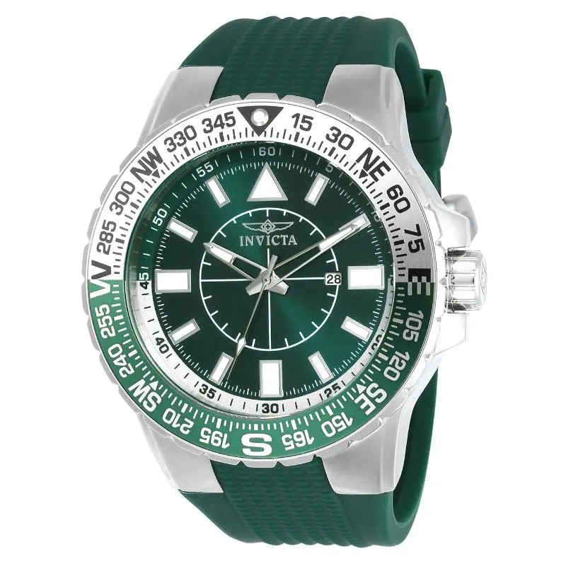 Invicta Men's 21622 Aviator Quartz 3 Hand Green Dial Watch