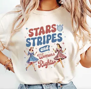 4th of July Feminist Shirt, Stars Stripes And Women's Rights Shirt, Fourth Of July Shirt, Feminist Graphic Tee, Girl Power USA T-Shirt, Gift For Her