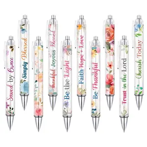 10 Pcs Inspirational Christian Pens, Retractable Design, Ultra Smooth Ink, Ideal for Office & Personal Use, Specialty Pen