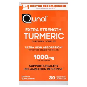 Qunol Turmeric, Curcumin Complex, 30 Vegetarian Capsules (500 mg per Capsule)