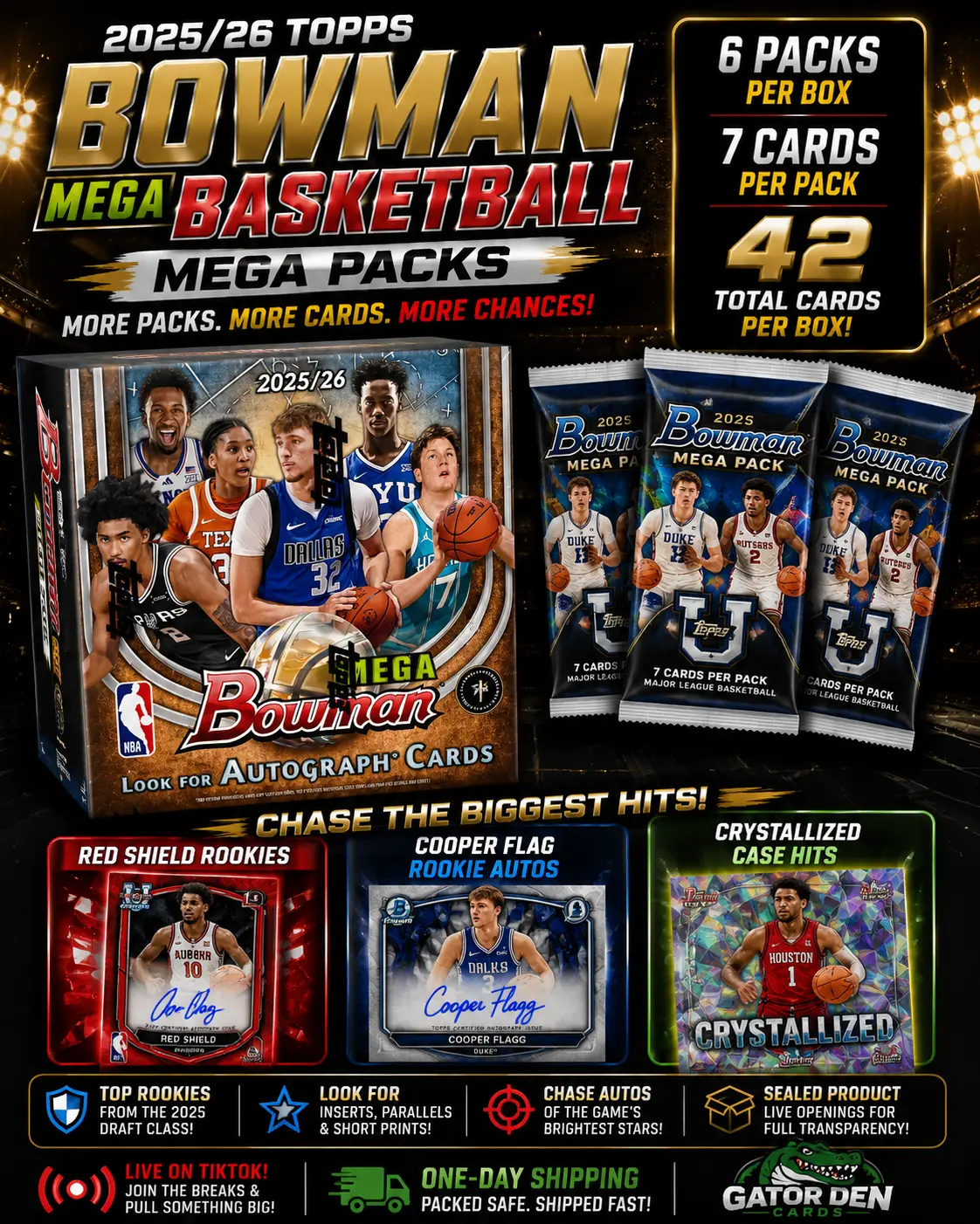 Bowman 2025/26 NBA Trading Cards - Look for Autograph Cards - Official NBA Merchandise