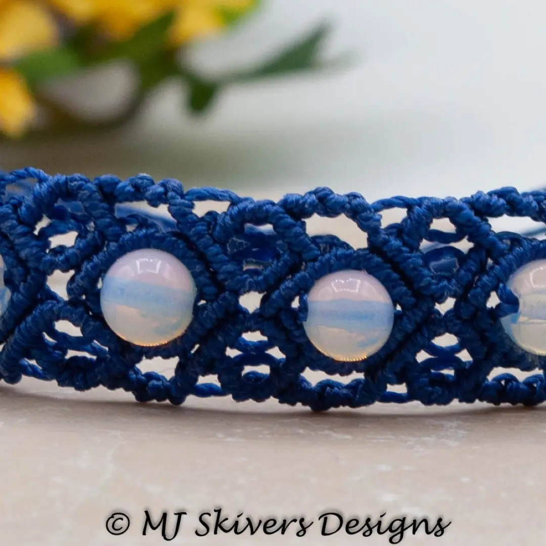 Macrame Beaded Bracelet - Opalite