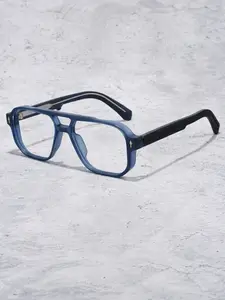 Japanese Retro Dual Beam Pilot Glasses Frame, Vintage Frames, Large Square British Style Design, Lightweight Comfortable, Versatile for Daily Commute Casual Street Photography