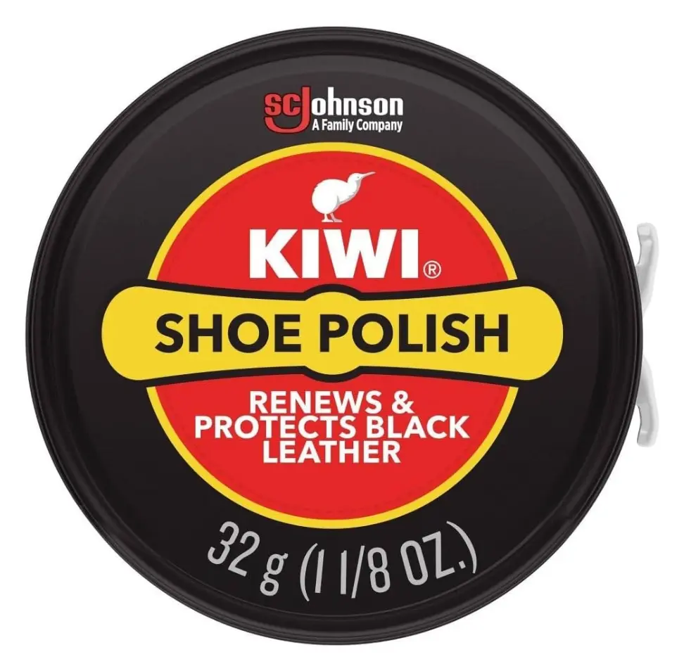 Kiwi Shoe Polish Renews and Protects Black Leather, 1.125 oz ( 32g )