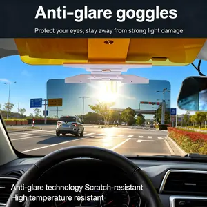 Sun Visor for Car Universal Anti-Glare Polarized Visor Extender with UV400 Protection & Clear Vision 12.6 x 5 Lens Size Quick 5 Sec Installation Safe Driving Windshield Sunshade