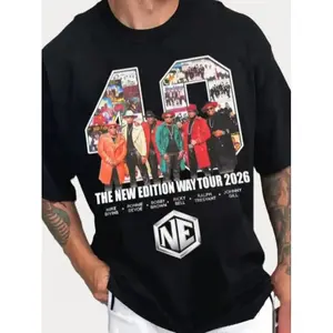 New Edition Way Tour 2026 Unisex New Shirt, R&B Music Lovers, 2026 Tour Date Shirt, Vintage New Edition T-shirt, Gift for Music Lovers