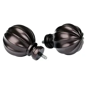 212 MAIN Telescopic Curtain Rod - 3/4 Inch All-Metal Complete Kit, Adjustable 28-48 Inch Wall-Mounted Drapery Rod, Oil Rubbed Bronze Tapestry Pole for Bedroom & Living Room Decor