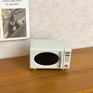 1pc Miniature Microwave Oven Model - Detailed Plastic Kitchen Accessory for Dollhouses, Mixed Colors (White & Light Green), No Power Needed, Perfect for Creative Play & Decorative Scenes, Mini Dollhouse Appliances