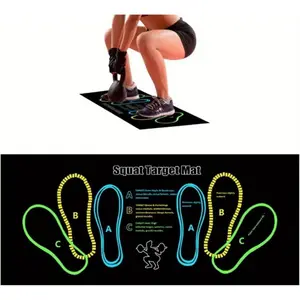 Premium Squat Mat with Foot Position Non-Slip Exercise Pad for Improved Muscle Activation Versatility Safety Prevents Sports Injuries Ideal for Young People Home Pilates Equipment Yoga Ball