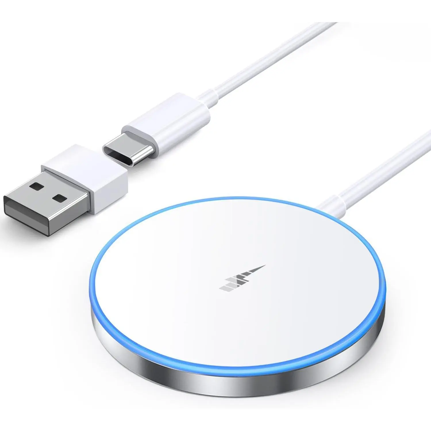 Magnetic Wireless Charger 15W Fast Charging Mag-Safe Charger for iPhone 16/15/14/13/12 Pro/Max/Plus/Mini and AirPods 3/2/Pro 2/Pro Portable Magnet Charger Pad with Dual Charging Ports