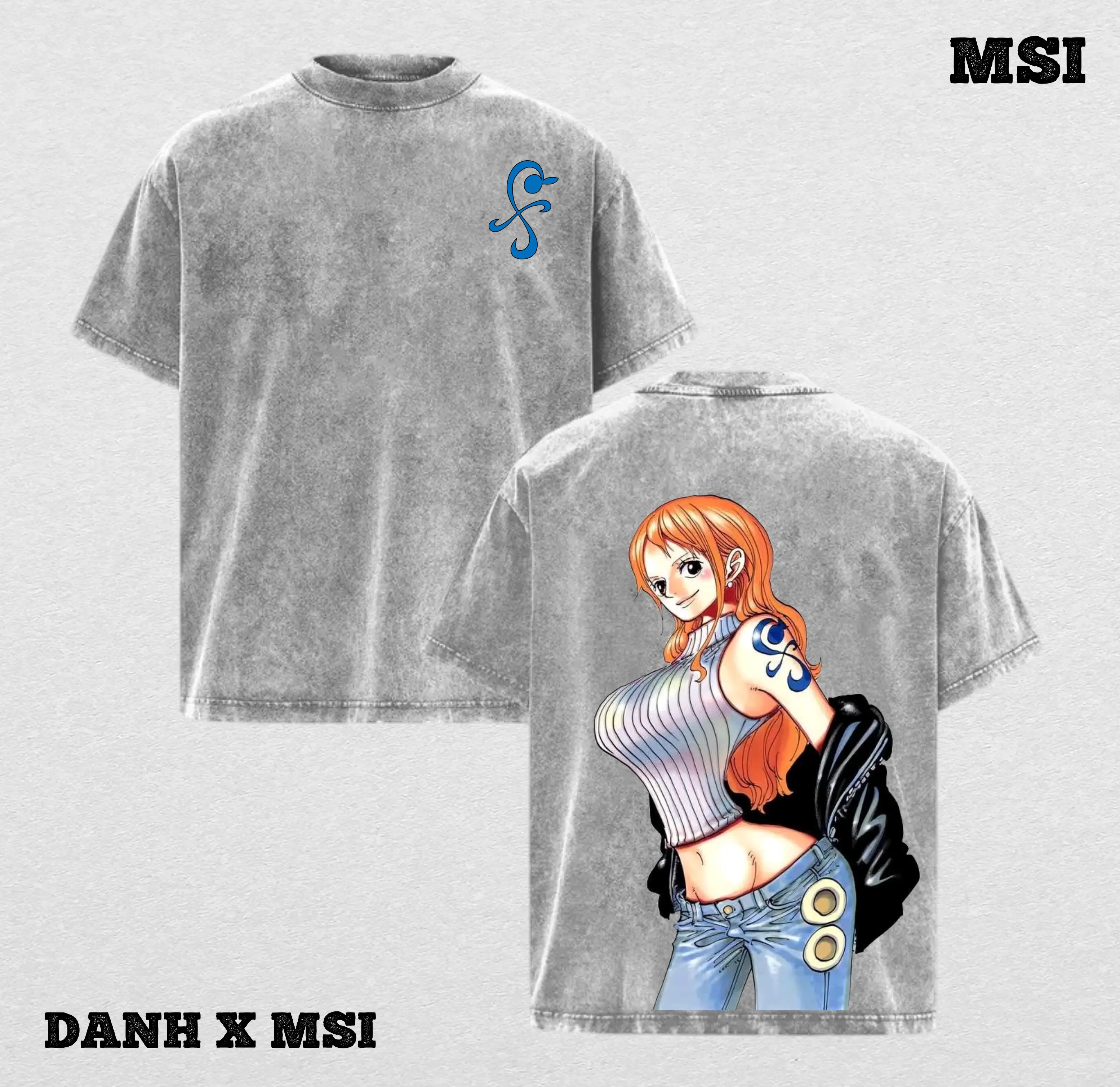 Nami | One Piece Washed Tee Streetwear Tee Hoodie “Navigator Queen — A Girl Who Guides With Courage” — For Anime Fans, For Drops That Radiate Bold Spirit