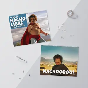2026 Nachoo Libree Wall Calendar, Movie Quotes Inspried Nacho Libre Classic Calendar, Gift For Comedy Film Lovers Film Gift For Men And Women