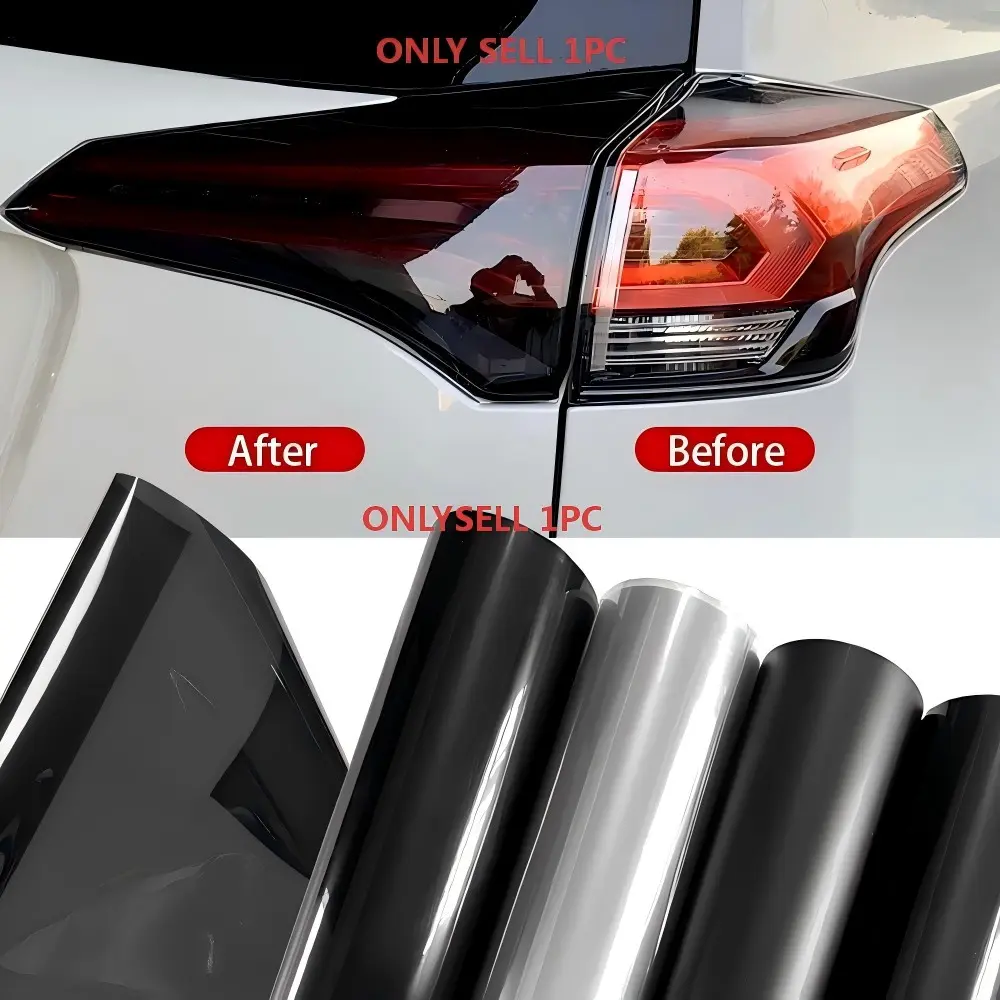 30x100cm Vinyl Car Headlight Color Film, Protector Sticker, Headlight Decals, Waterproof Scratch-Resistant Easy Application, Automotive Vehicle Accessory, Motorcycle and Car Accessories