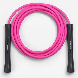 Hererope Sweet Pink PVC Jump Rope Core 6mm for Boxing, Fitness & Cardio Comfortable No Slip Grip 20% Heavier Rope