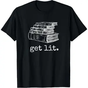 Get Lit with Books Funny Meme - Gift for Book Lover, Reading T-Shirt
