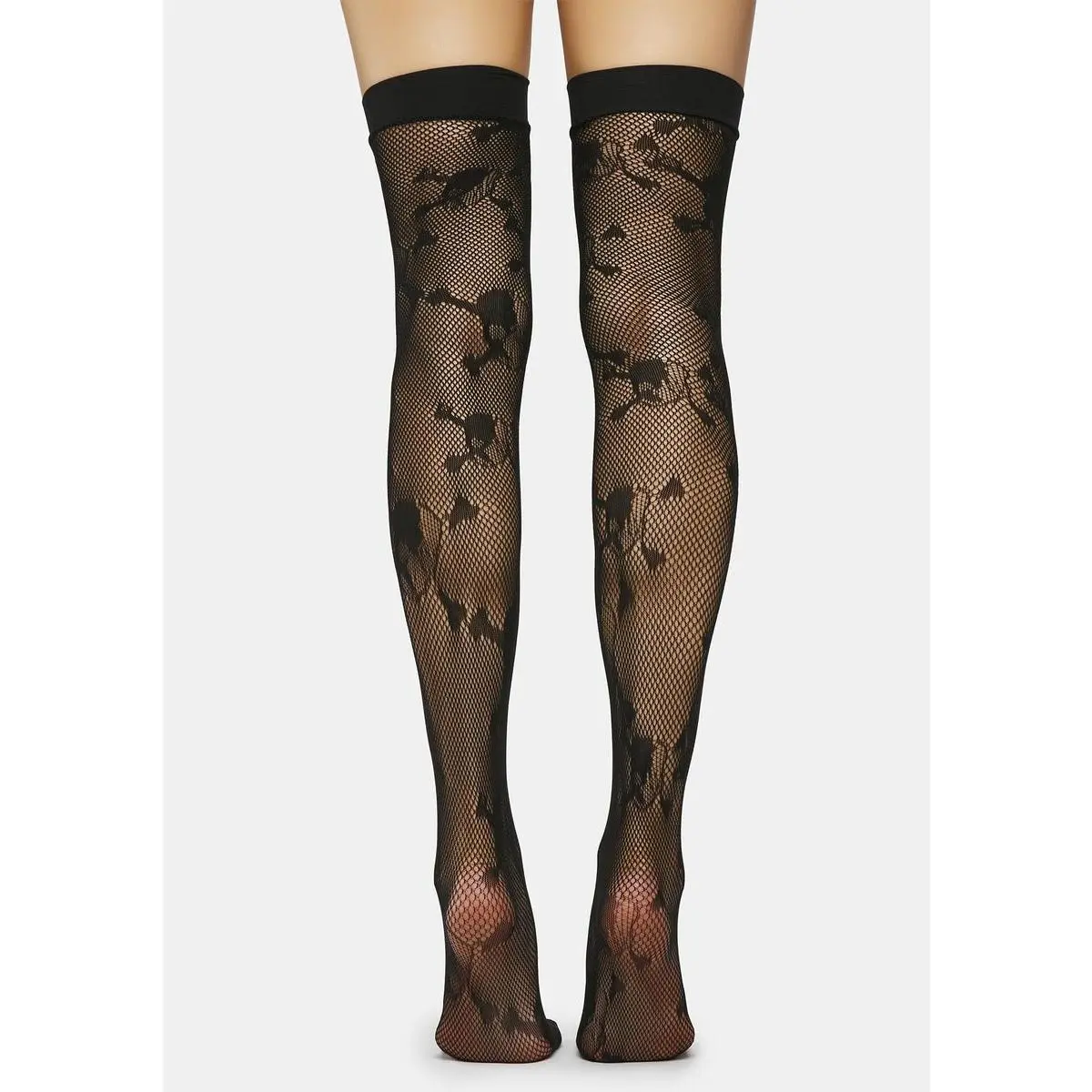 Skull Fishnet - Nylon Women's Fit Spandex High Waisted Leggings with All-Over Skull and Crossbones Print, One Size Fits All Design