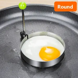 1/4pcs, Egg Mold, Egg Ring Molds, Fried Egg Mold, DIY Fried Egg Mold, Creative Egg Mold, Kawaii Egg Mold, Egg Ring Molds For Cooking, Stainless Steel Ring Mold, Breads Mold, Kitchen Accessories
