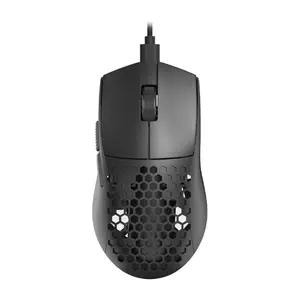 Redragon M617 Ultralight Honeycomb Shell Wired Gaming Mouse, 41g, 10,000 DPI, 6 Programmable Buttons, Drag-Free Paracord, Type-C Gamer Mouse with 2 Side Buttons for PC/Mac/Laptop, Black