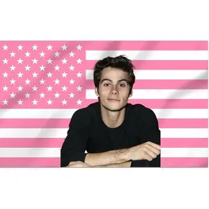 Dylan O'Brien Decorative Flag Outdoor Indoor, Double Stitched, Wall Hanging Room Decor Tapestry, College Dorm Porch Outside Decorations
