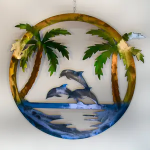 Metal Plasma Tropical Ring Wall Art