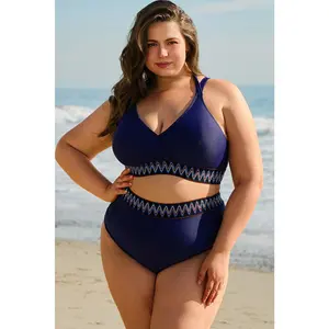 PLUS Navy HW 2Pc Bikini