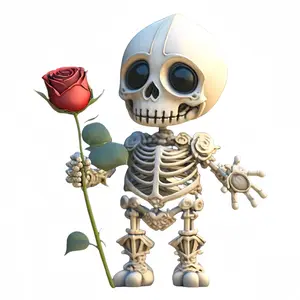2pcs Charming Skull & Rose Car Stickers, Self-Adhesive Scratch Resistant Decals for Cars Laptops Trucks Motorcycles, Stylish Design