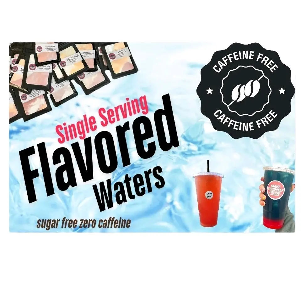 Flavored WATER - Refreshing Beverage for on the go. ZERO CAFFEINE taste like a loaded tea without the caffeine. 100% sugar-free flavors sweetened wit