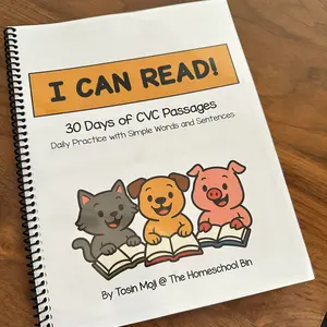 I Can Read: 30 Days of CVC Passages Daily Practice with Simple Words and Sentences for Kindergarten Readers Ages 4-6