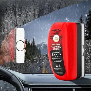 Windshield Wiper Fluid 120ML Multi-Functional Car Glass Oil Film Remover with Reusable Bubble Spray Gun, Home Window Cleaning Tool, Car Windshield Cleaner