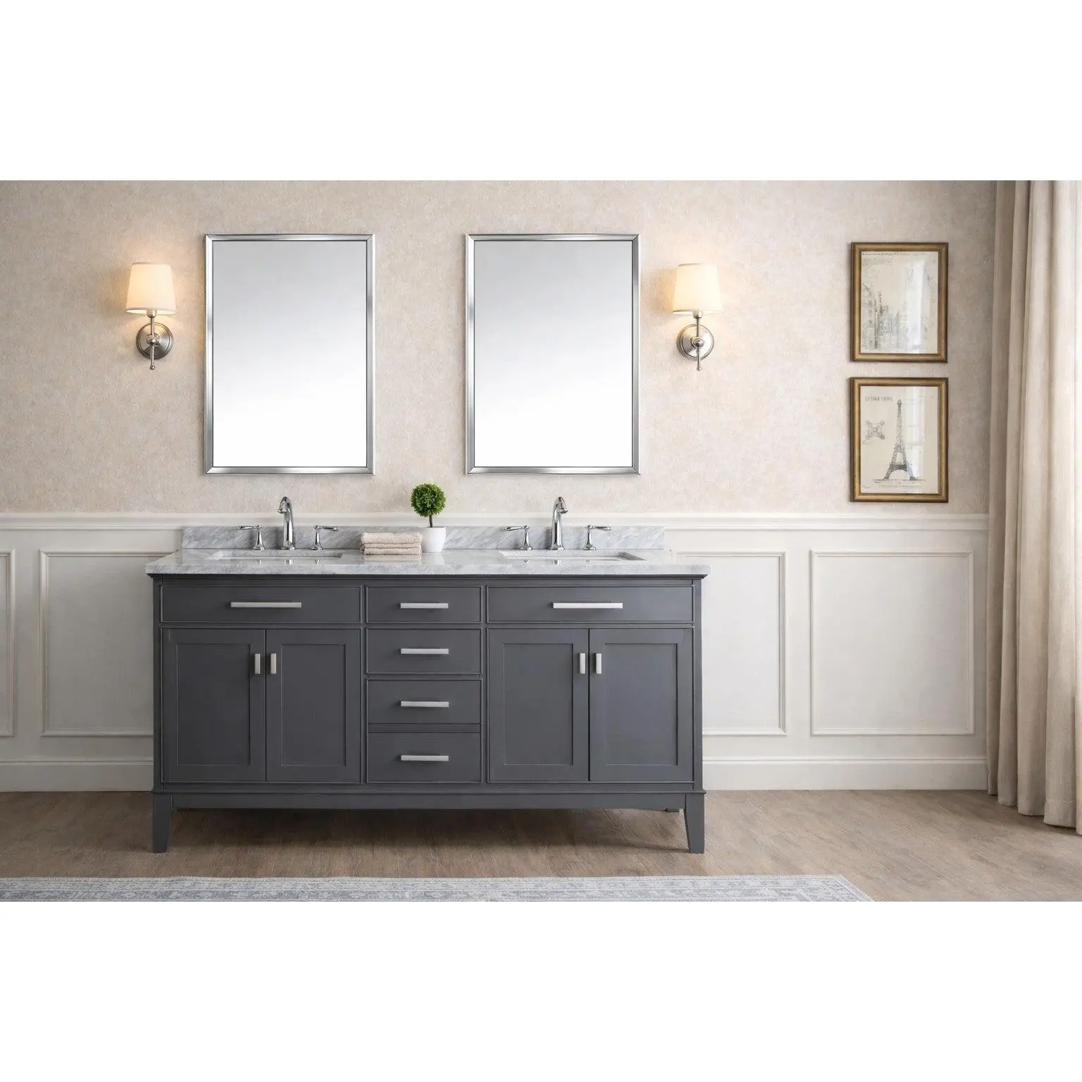 Danny 72" Bathroom Vanity Maple Grey