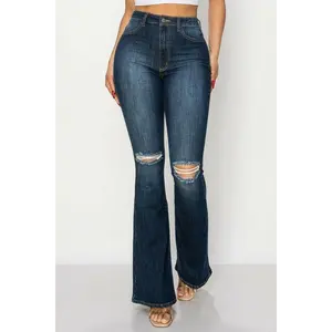 Lodie junior flare knee cut denim jeans