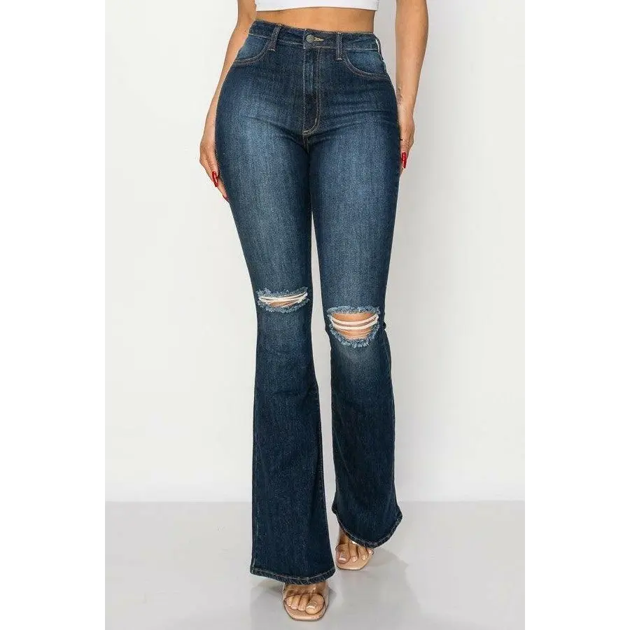 Lodie junior flare knee cut denim jeans Lodie junior flare knee cut denim jeans