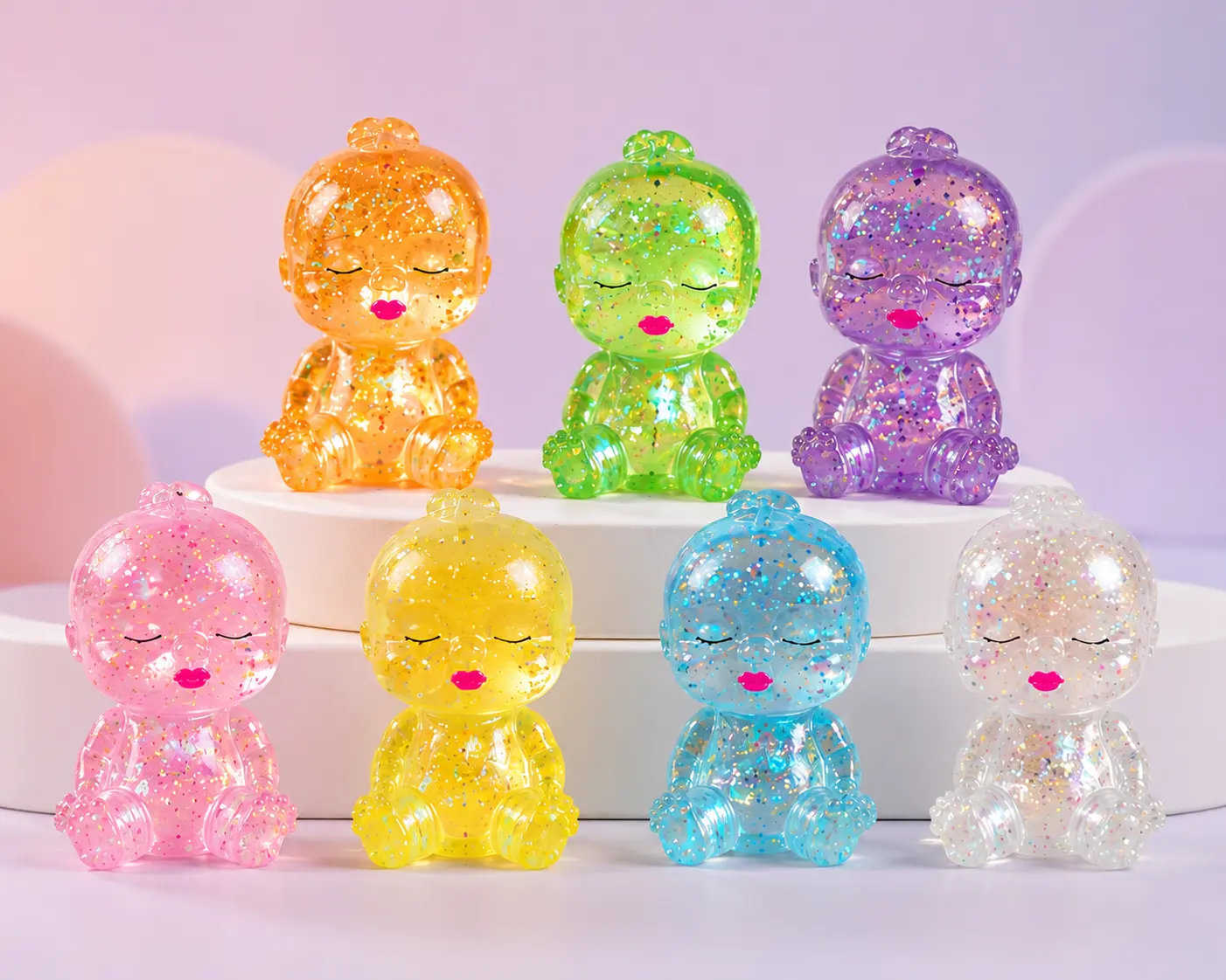 Pack of 2 Glitter Baby Doll Figures