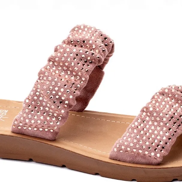 Corky’s Iced Tea Blush Rhinestone Sandal