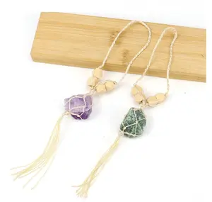 Raw Crystal Rear View Mirror Hanger | Healing Car Accessories | Hanging Crystal for Cars | Energy Healing Therapy