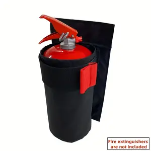 1-Piece Oxford Fabric Car Fire Extinguisher Organizer - Durable Trunk Finishing Bag and Seatback Bracket for On-Board Fire Extinguisher Storage, Auto Parts