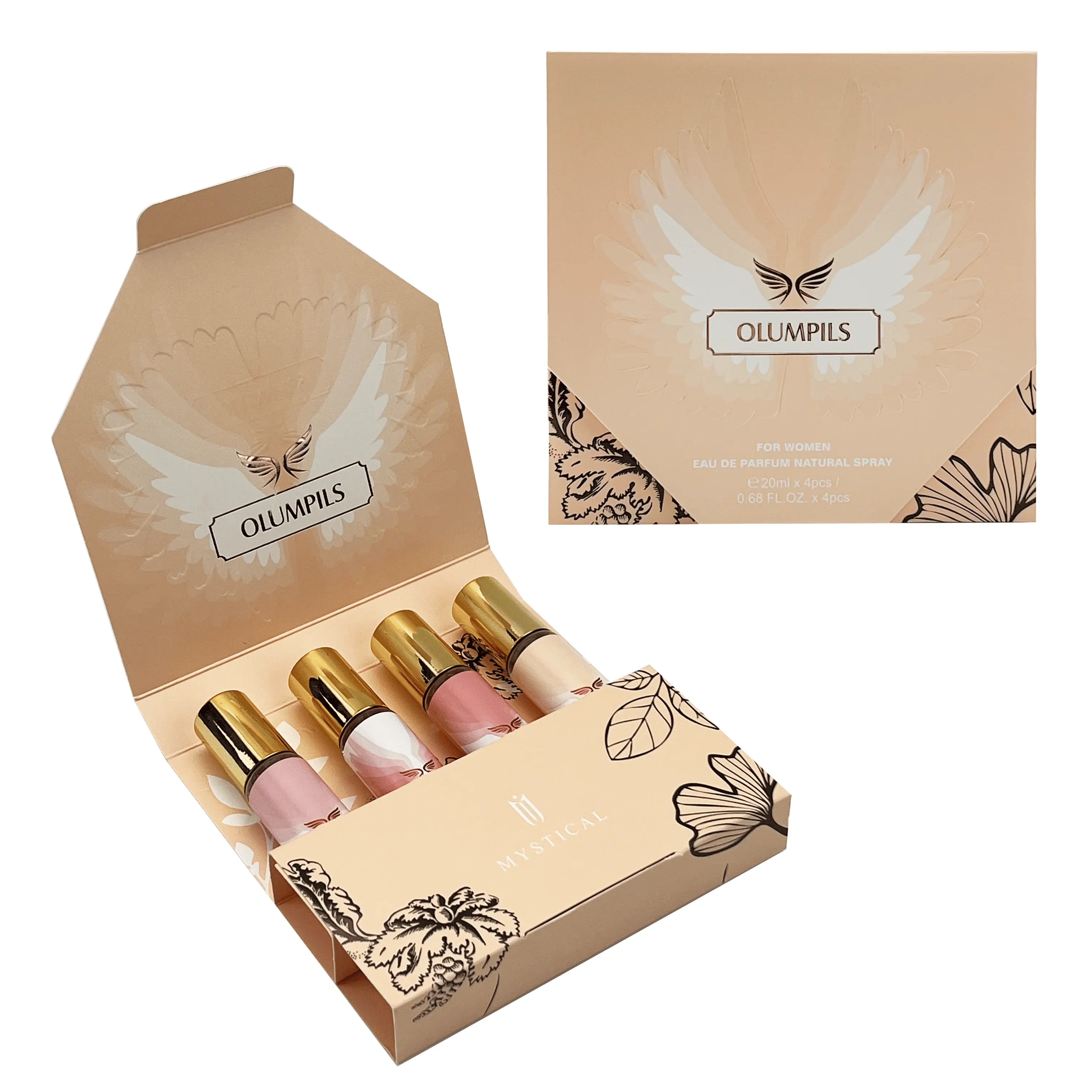 Women‘s mini perfume set - Floral and fruity Cosmetics ,fresh and lasting - Daily use,easy carry,as a Thanksgiving Chirtmas Valentine's Day gift,20ml*4