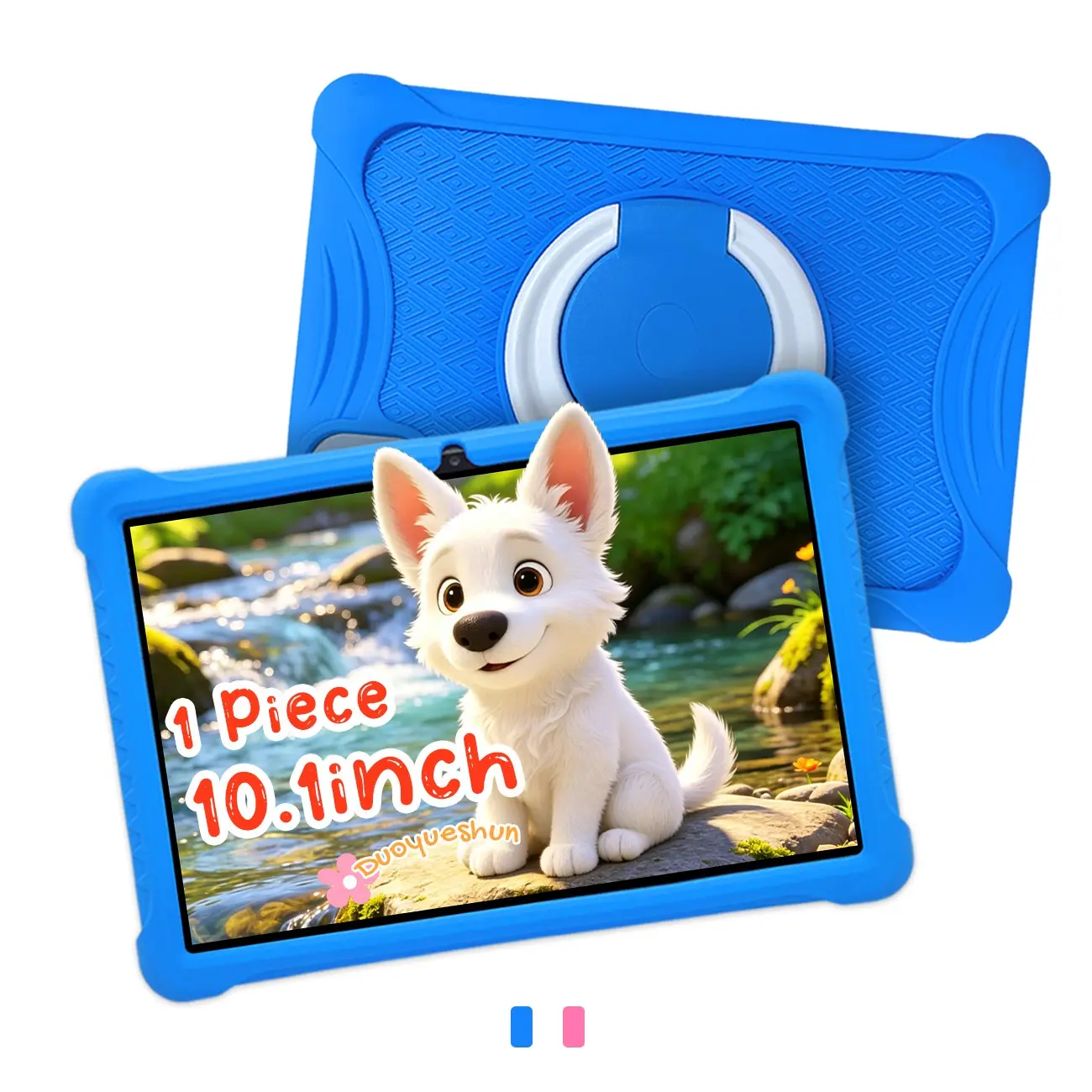 TikTok new design portable tablet, kids learning tablet, student tablet, 10.1 inch touchscreen, educational toy, entertainment tablet, shockproof case included, Rugged tablet, blue pink color, office learning tablet, 5G WiFi tablet, Touchscreen Tablet Pc