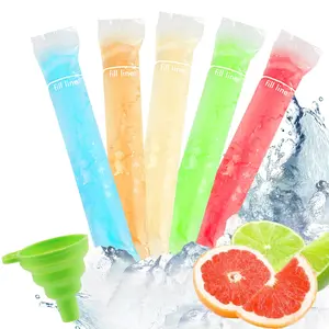 150 Disposable Popsicle Mold Bags, 11" x 2" BPA-Free Freezer Tubes with Zip Seals and Funnel, Ideal for Ice Pops, Yogurt, Juice, Smoothies, Healthy Snacks