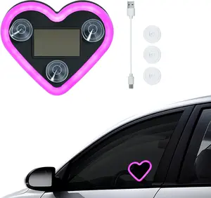 2026 Add a romantic glow to your night drives with this solar-powered heart-shaped LED car light – IP65 waterproof, 5 lighting modes, and no wiring needed. Perfect for Valentine's Day, Christmas, anniversaries, or any date night.